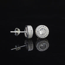 925 sterling silver earrings Stud Women's, Men's 5mm Iced Cz Diamond