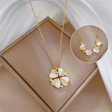 Lucky Clover Heart Necklace for Women – Crystal Pendant Gift Jewelry 01