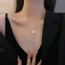 Lucky Clover Heart Necklace for Women – Crystal Pendant Gift Jewelry 04