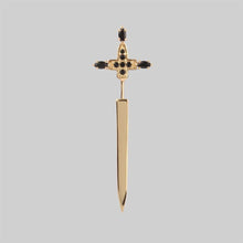 S925 Sterling Silver Cross Sword Drop Earrings 04