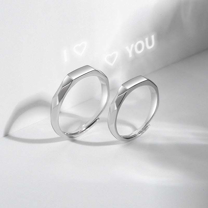 S925 Sterling Silver Hidden Love Ring – Sparkling Romantic Gift with Reflective Design