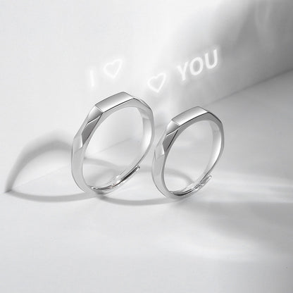 S925 Sterling Silver Hidden Love Ring – Sparkling Romantic Gift with Reflective Design