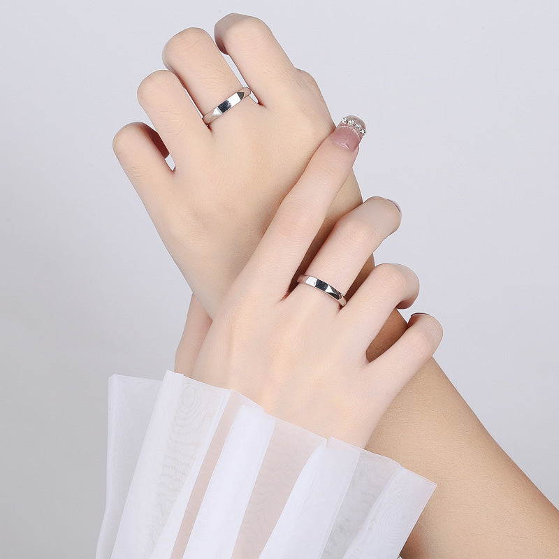 S925 Sterling Silver Hidden Love Ring – Sparkling Romantic Gift with Reflective Design