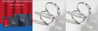 S925 Sterling Silver Hidden Love Ring – Sparkling Romantic Gift with Reflective Design