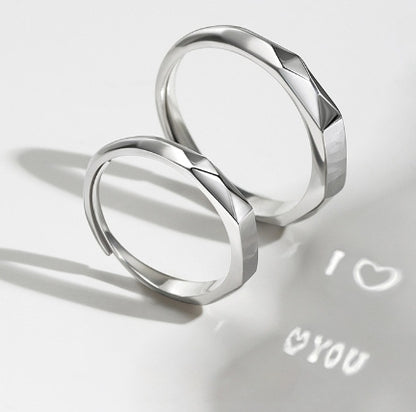 S925 Sterling Silver Hidden Love Ring – Sparkling Romantic Gift with Reflective Design