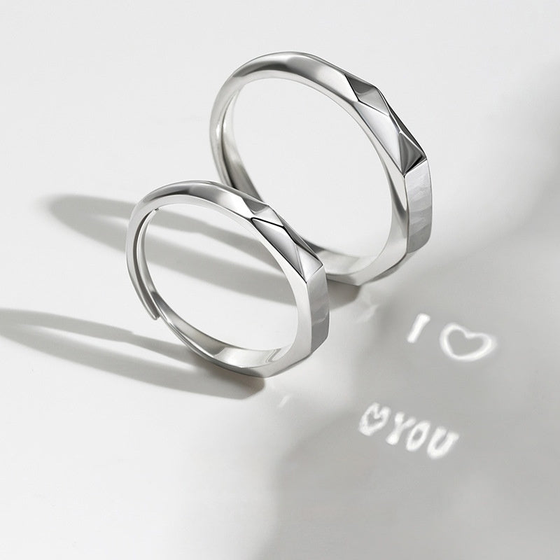 S925 Sterling Silver Hidden Love Ring – Sparkling Romantic Gift with Reflective Design