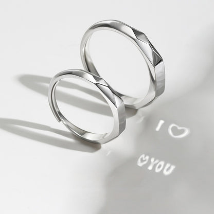 S925 Sterling Silver Hidden Love Ring – Sparkling Romantic Gift with Reflective Design