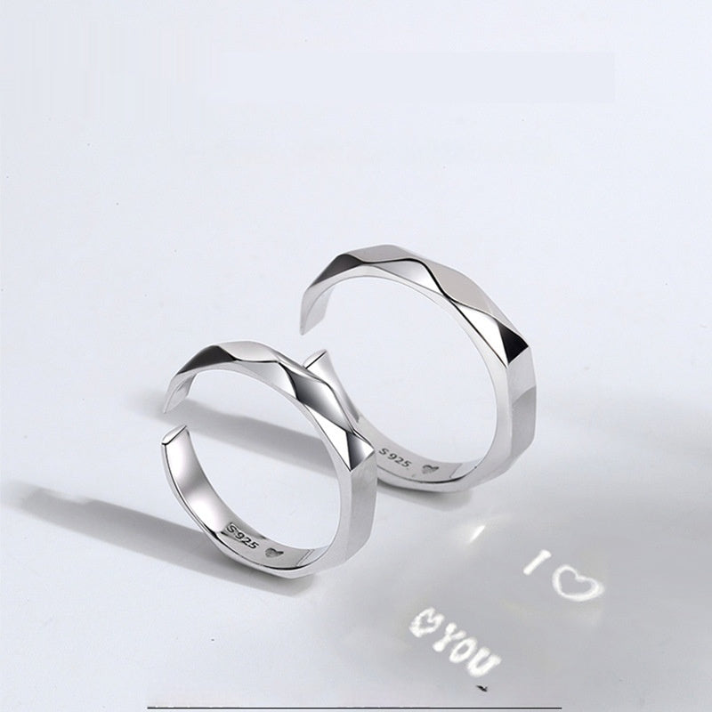 S925 Sterling Silver Hidden Love Ring – Sparkling Romantic Gift with Reflective Design