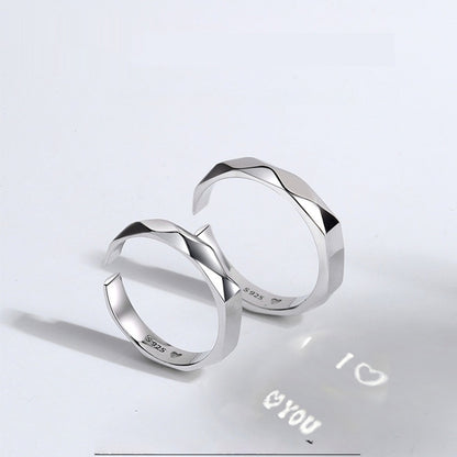 S925 Sterling Silver Hidden Love Ring – Sparkling Romantic Gift with Reflective Design