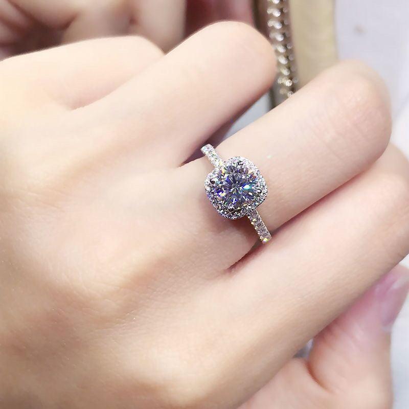 925 sterling silver rings, 925 silver sterling, 925 Sterling Silver Iced Out CZ-Diamond 12mm for women
