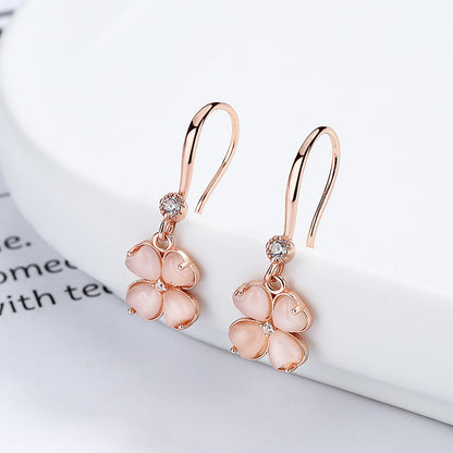 925 Sterling Silver Women's Simple Earrings stone