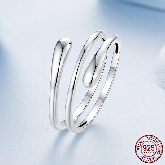 925 Sterling Silver Multilayer Simplicity Women Ring