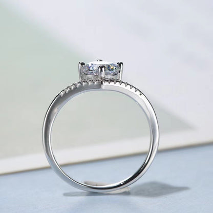 S925 Silver Simulated CZ Diamond Women Ring