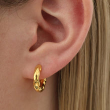 925 Silver Lattice Hoop Earrings – Simple Ear Cuffs for Women, Gift for Her