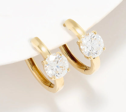 925 sterling silver Earrings Women's Hoops, 6mm Diamond